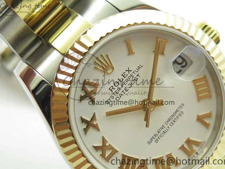 YG SS Best Dial White Oyster SS 278273 Bracelet Maker Datejust BP Edition 31mm YG on Roman 0113